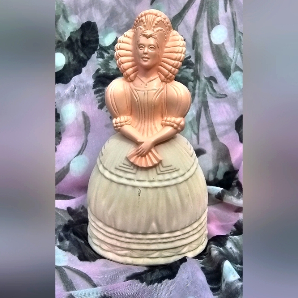 Avon Pink Decorative Figurine with Golden Accents Perfume Empty